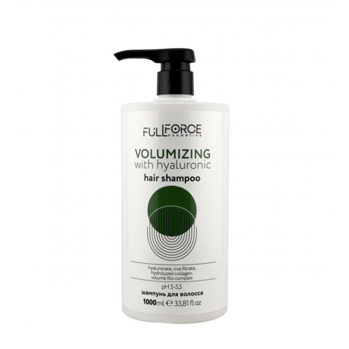 Шампунь для об'єму з гіалуроновою кислотою FULL FORCE HAIR SHAMPOO VOLUMIZING WITH HYALURONIC, 1000 ml