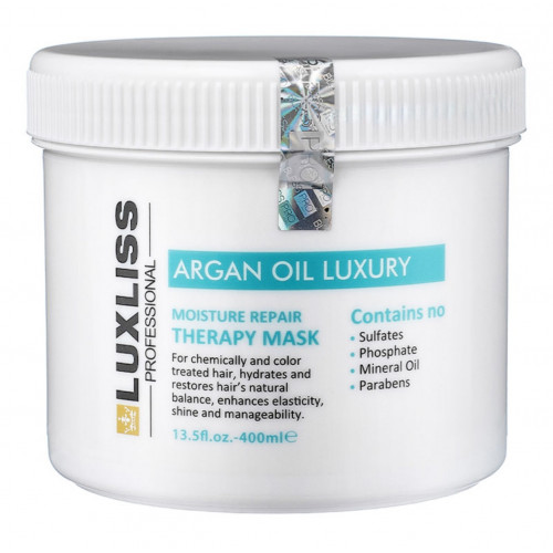 Зволожуюча арганова маска Luxliss Argan Oil Luxury Moisture Repair Therapy Mask 400 мл