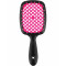 Гребінець для волосся Janeke Small Superbrush, чорний з рожевим