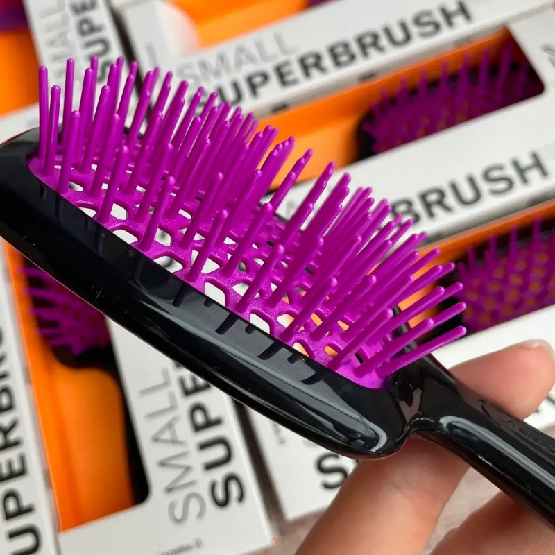 Гребінець для волосся Janeke Small Superbrush, фуксія з чорним