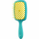Гребінець для волосся Janeke Standart Superbrush, бірюзова з жовтим