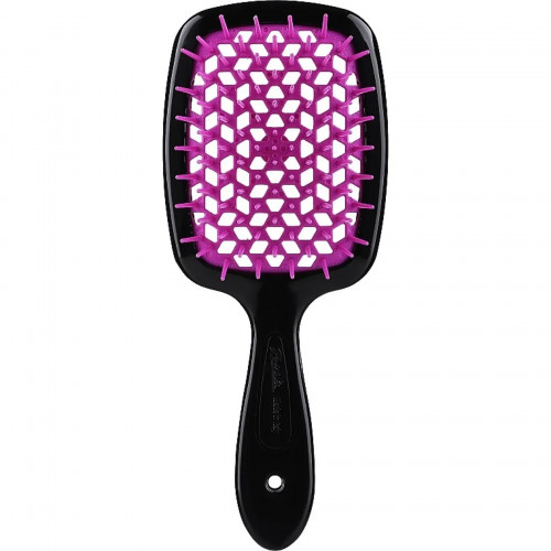 Гребінець для волосся Janeke Standart Superbrush, чорний з фіолетовим