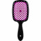Гребінець для волосся Janeke Standart Superbrush, чорний з фіолетовим