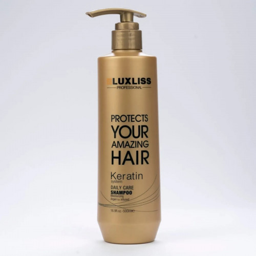 Кератиновий шампунь Luxliss KERATIN Daily Care для щоденного використання 500 мл