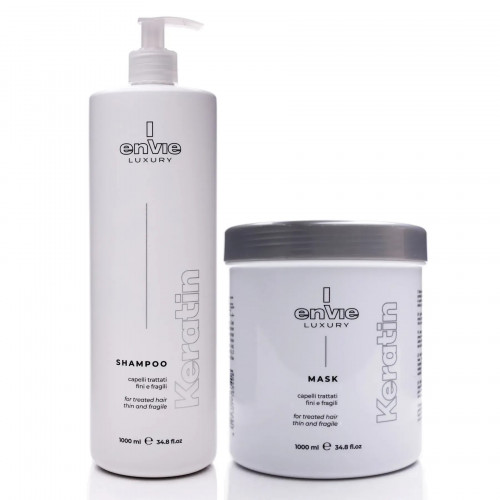 Набір Envie Luxury KERATIN: шампунь 1000 мл + маска 1000 мл