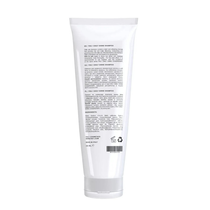 Шампунь для щоденного використання FAV.1 DAILY SHINE SHAMPOO 250 мл