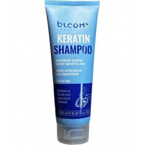 Зволожуючий безсульфатний шампунь Bloom Keratin Moisturizing Shampoo 250 мл