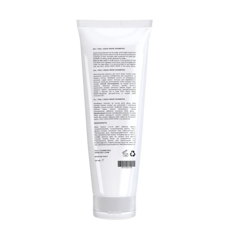 Зволожуючий шампунь FAV.1 AQUA WAVE SHAMPOO 250 мл